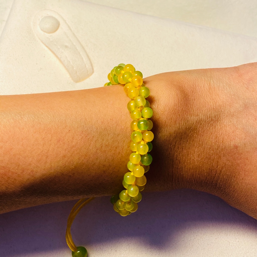 Hand Made Jade Beads Bracelet 20$